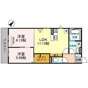 2LDK 間取り図