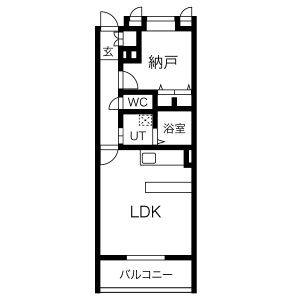 1LDK 間取り図