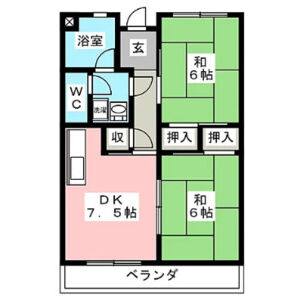 2DK 間取り図