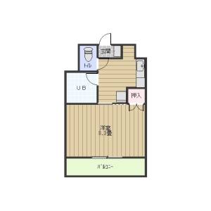 1K 間取り図