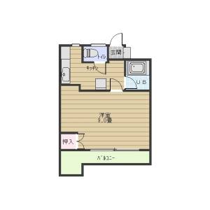 1K 間取り図