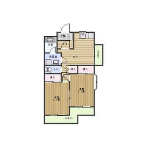 2DK 間取り図