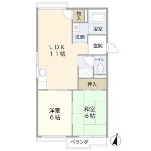 2LDK 間取り図