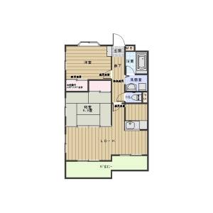 2LDK 間取り図