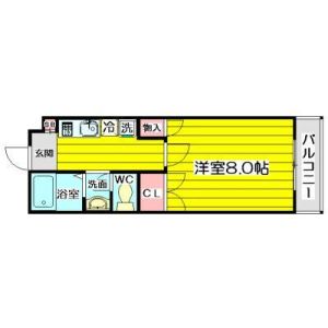 1K 間取り図