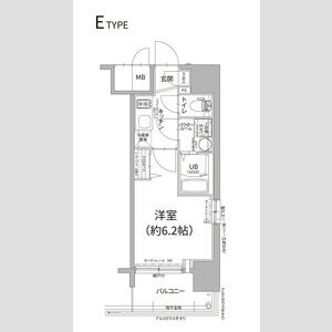 1K 間取り図