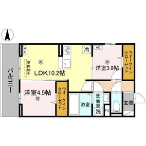 2LDK 間取り図