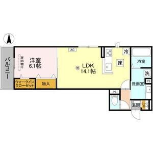 1LDK 間取り図