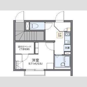 1K 間取り図
