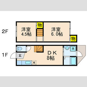 2DK 間取り図