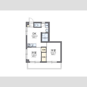 1DK 間取り図