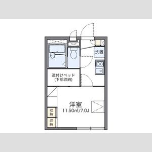1K 間取り図