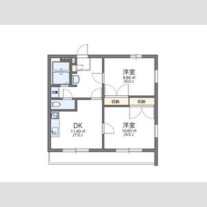 2DK 間取り図