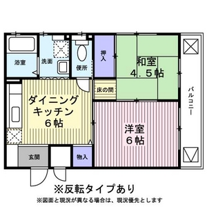 2DK 間取り図
