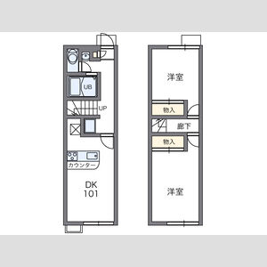 2DK 間取り図