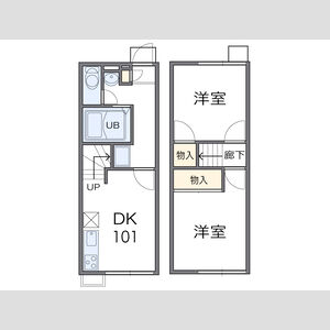 2DK 間取り図