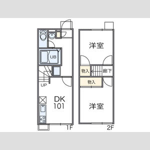 2DK 間取り図