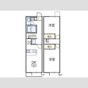 2DK 間取り図