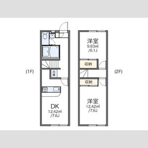 2DK 間取り図