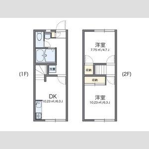2DK 間取り図