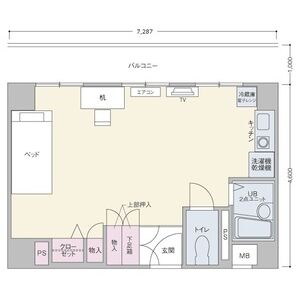 ワンルーム 間取り図