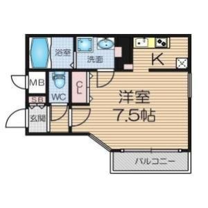 1K 間取り図