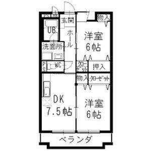 2DK 間取り図