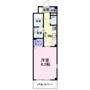 1K 間取り図