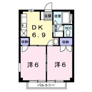 2DK 間取り図
