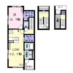 1LDK 間取り図