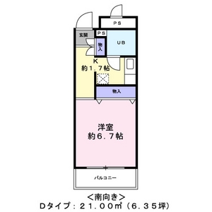 1K 間取り図