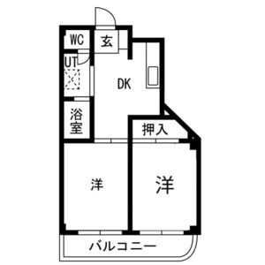2DK 間取り図