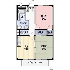 2DK 間取り図