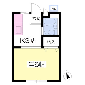 1K 間取り図