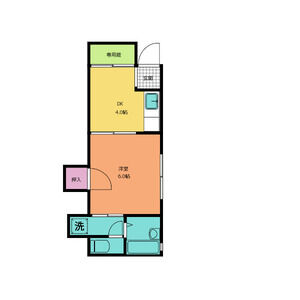 1DK 間取り図