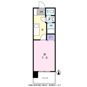1K 間取り図