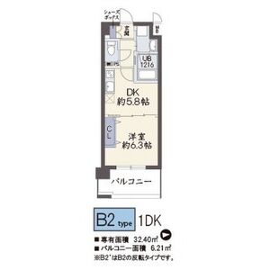 1DK 間取り図
