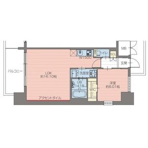 1LDK 間取り図