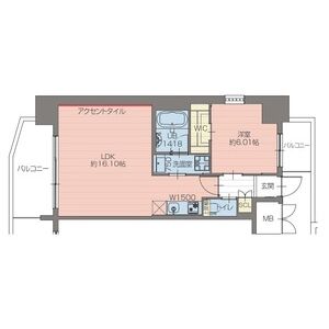 1LDK 間取り図