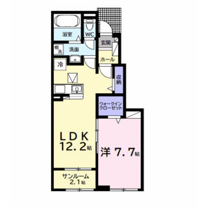 1LDK 間取り図