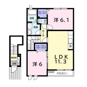 2LDK 間取り図