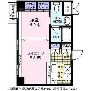 1DK 間取り図