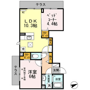 2LDK 間取り図