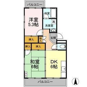 2DK 間取り図
