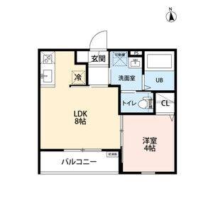 1LDK 間取り図