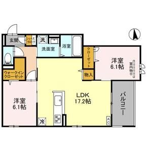 2LDK 間取り図