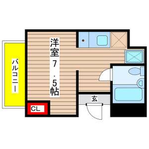 1K 間取り図