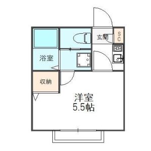 1K 間取り図