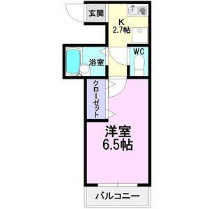 1K 間取り図