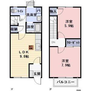 2LDK 間取り図